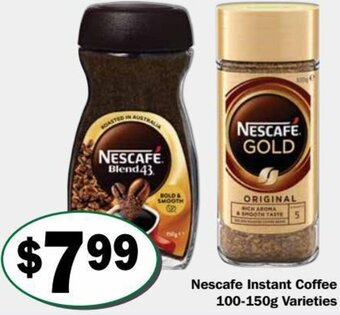 Friendly Grocer Nescafe instant coffee 100-150g varieties offer