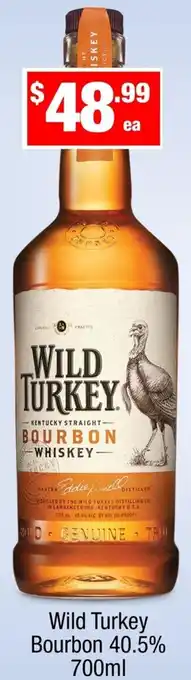 Liquor Stax Wild Turkey Bourbon 40.5% 700ml offer