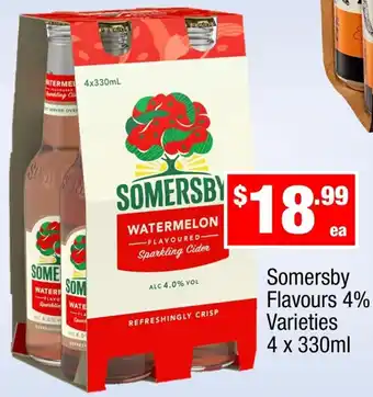 Liquor Stax Somersby flavours 4% 4x330ml offer