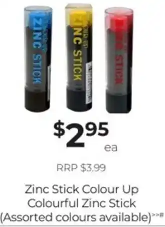 Super Pharmacy Zinc stick colour up colorful zinc stick offer