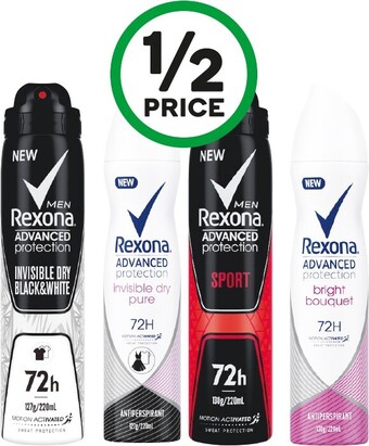 Woolworths Rexona Advanced Aerosol Deodorant 220ml offer