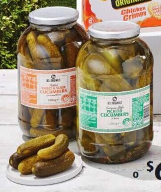 Deli originals cucumbers offer at ALDI