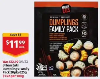 ALDI Urban eats dumplings family pack 20pk offer