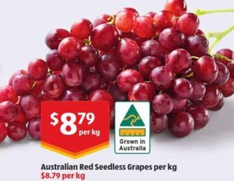 ALDI Australian red seedless grapes offer