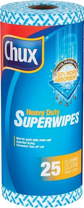 Woolworths Chux Heavy Duty Superwipes Roll Pk 25 offer