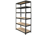 Stratco Stratco Rivet Lock Black 6 Shelf Kit - H 1800 x W 1200 x D 450mm offer