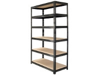 Stratco Stratco Rivet Lock Black 6 Shelf Kit - H 2100 x W 1500 x D 450mm offer