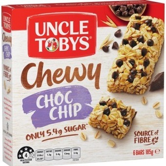 IGA Uncle tobys muesli bars 6 pack selected varieties offer