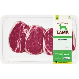 Woolworths Australian lamb leg steak 540g – from the meat dept offer