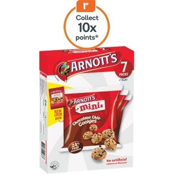 Woolworths Arnott’s snack packs 168-200g pk 7-8 offer