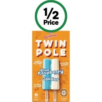 Woolworths Peters twin pole 590ml pk 8 – from the freezer offer