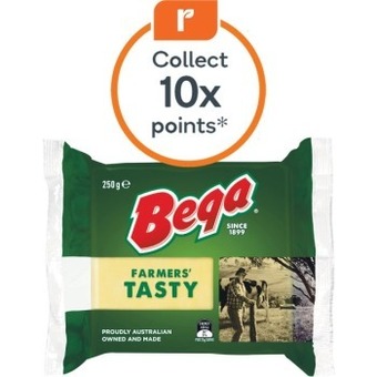Woolworths Bega block, grated or sliced cheese 250-300g offer