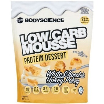 Woolworths Bsc low carb mousse protein dessert white choc hokey pokey 400g* offer
