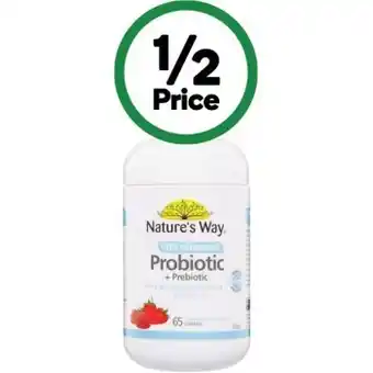 Woolworths Nature’s way adult vita gummies probiotic + prebiotic pk 65δ offer