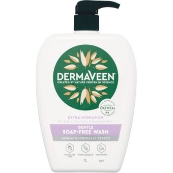 Woolworths Dermaveen extra hydration gentle soap free wash 1 litre offer