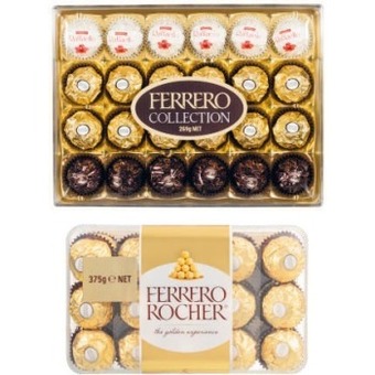 Coles Ferrero rocher 30 pack 375g or collection gift box 24 pack 269g offer