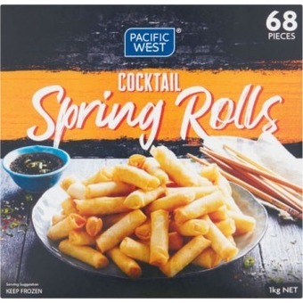 Coles Pacific west cocktail spring rolls 1kg offer