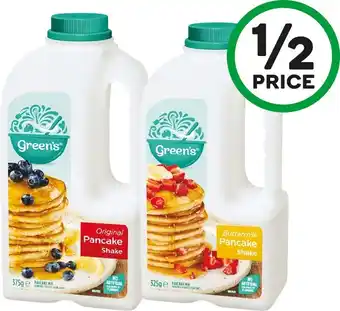 Woolworths Greenu2019s Traditional Pancake Mix 300-375g offer