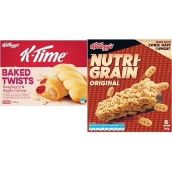 Coles Kellogg's lcms 120g-138g, k-time 165g-185g or nutri-grain bars 144g offer
