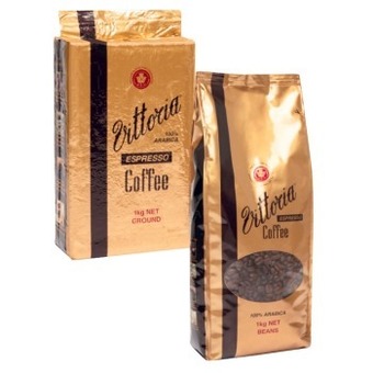 Coles Vittoria espresso coffee beans or ground 1kg offer