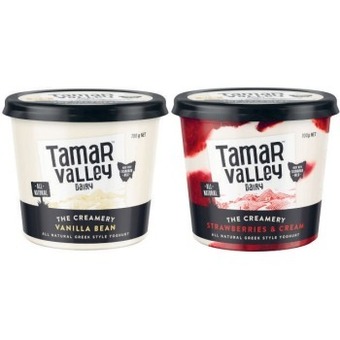 Coles Tamar valley dairy the creamery yoghurt 700g offer
