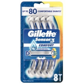 Coles Gillette sensor 3 comfortgel disposable razors 8 pack offer
