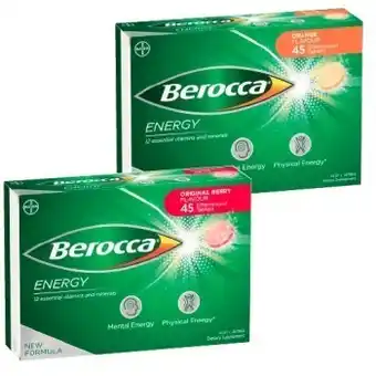 Coles Berocca effervescent tablets 45 pack^ offer