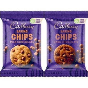 Coles Cadbury baking chocolate blocks, chips or melts 180g-225g offer