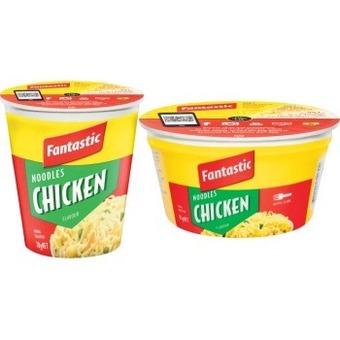 Coles Fantastic noodles cup or bowl 70g-85g offer