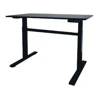 Woolworths Levede standing desk motorised height adjustable stand office electric computer black top offer