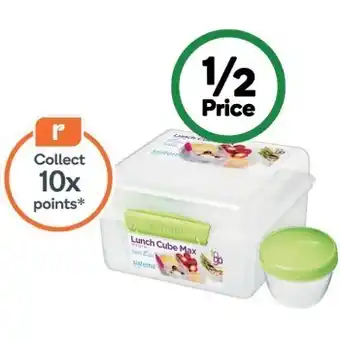 Woolworths Sistema lunch cube max to go 2 litre with yoghurt to go offer