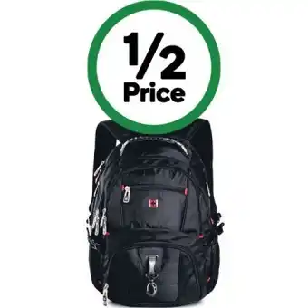Woolworths Swisswin swiss water-resistant 15.6" laptop backpack school backpack travel shoulder bag sw8112 black offer