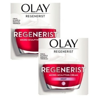 Coles Olay regenerist micro sculpting cream or micro sculpting night cream 50g offer