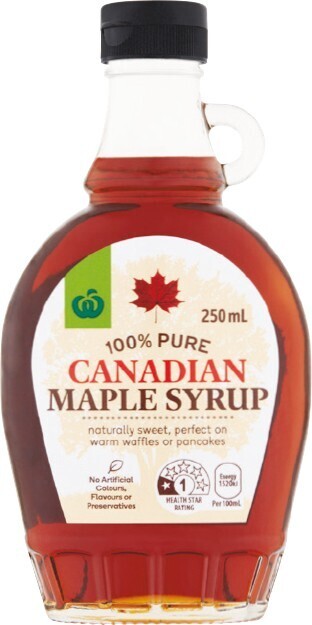 Woolworths Woolworths 100% Canadian Maple Syrup 250ml offer