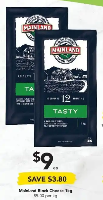 Drakes Mainland Block Cheese 1kg offer