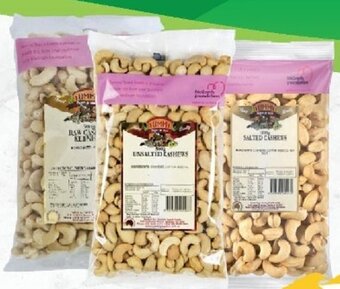 Drakes Yummy Salted, Unsalted or Raw Cashews 500g offer