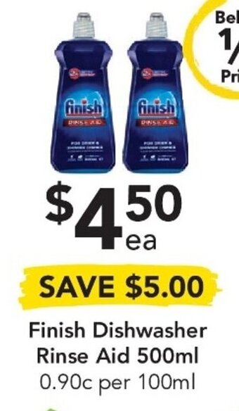 Drakes Finish Dishwasher Rinse Aid 500ml offer