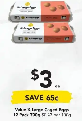 Drakes Value X Large Caged Eggs offer