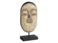 LivingStyles Mitsuki Mango Wood Mask Sculpture on Stand offer