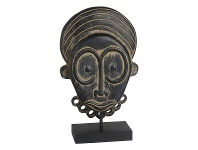 LivingStyles Mansell Mango Wood Mask Sculpture on Stand offer