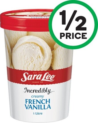 Woolworths Sara Lee Ice Cream 1 Litre offer