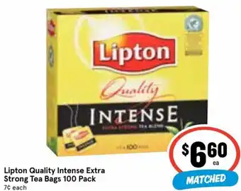 Ritchies Lipoton Quality Intense Extra Strong Tea Bags 100 Pack offer