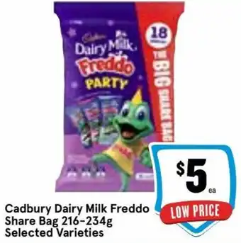 Ritchies Cadbury Dairy Milk Freddo Share Bag 216-234g offer