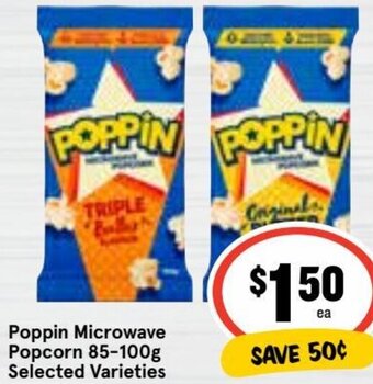 Poppin Microwave Popcorn 85-100g