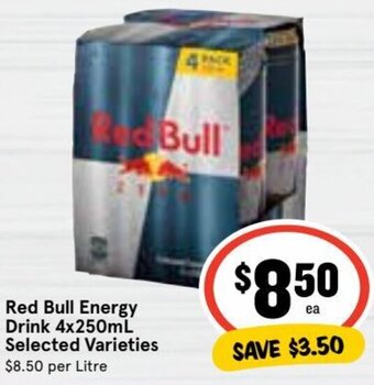 Ritchies Red Bull Energy Drink 4x250ml offer