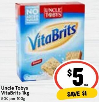 Ritchies Uncle Tobys VitaBrits 1kg offer