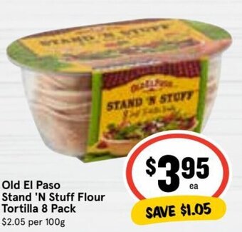 Old El Paso Stand 'N Stuff Flour Tortilla 8 Pack