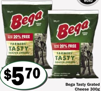 Bega Tasty Grated Cheese 300g