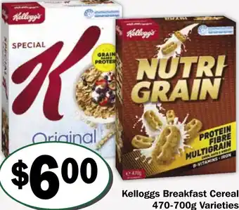 Friendly Grocer Kellogg's Breakfast Cereal 470-700g offer