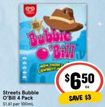 Ritchies Streets Bubble O'Bill 4 Pack offer